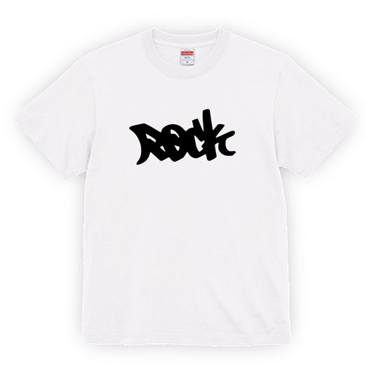 Rock Tシャツ　ロックTシャツ　白5.6オンス　半袖Tシャツ