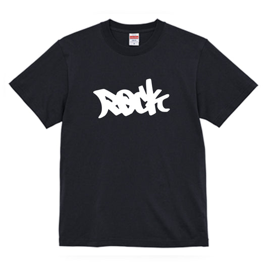 Rock Tシャツ　ロックTシャツ　黒5.6オンス　半袖Tシャツ