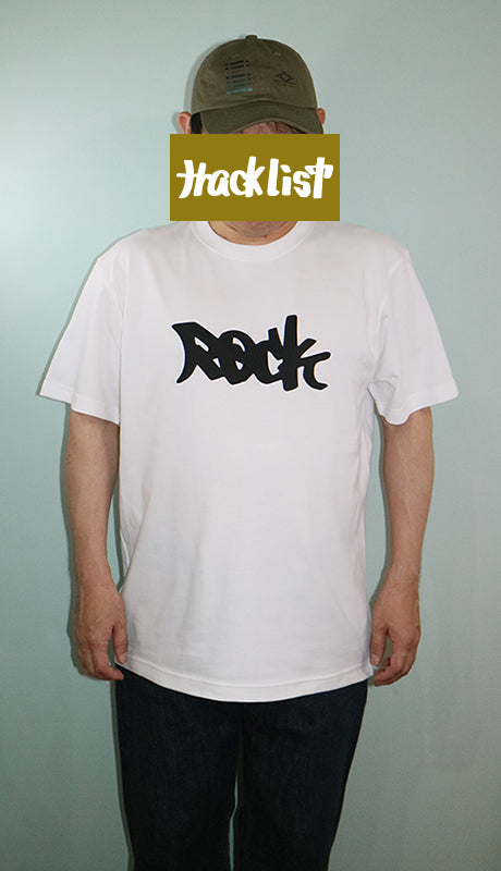 Rock Tシャツ　ロックTシャツ　白5.6オンス　半袖Tシャツ